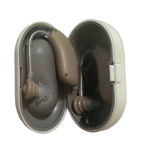 Pair Mini In-Ear Hearing Amplifiers Rechargeable Voice Amplifiers Adjustable New - Picture 5 of 6